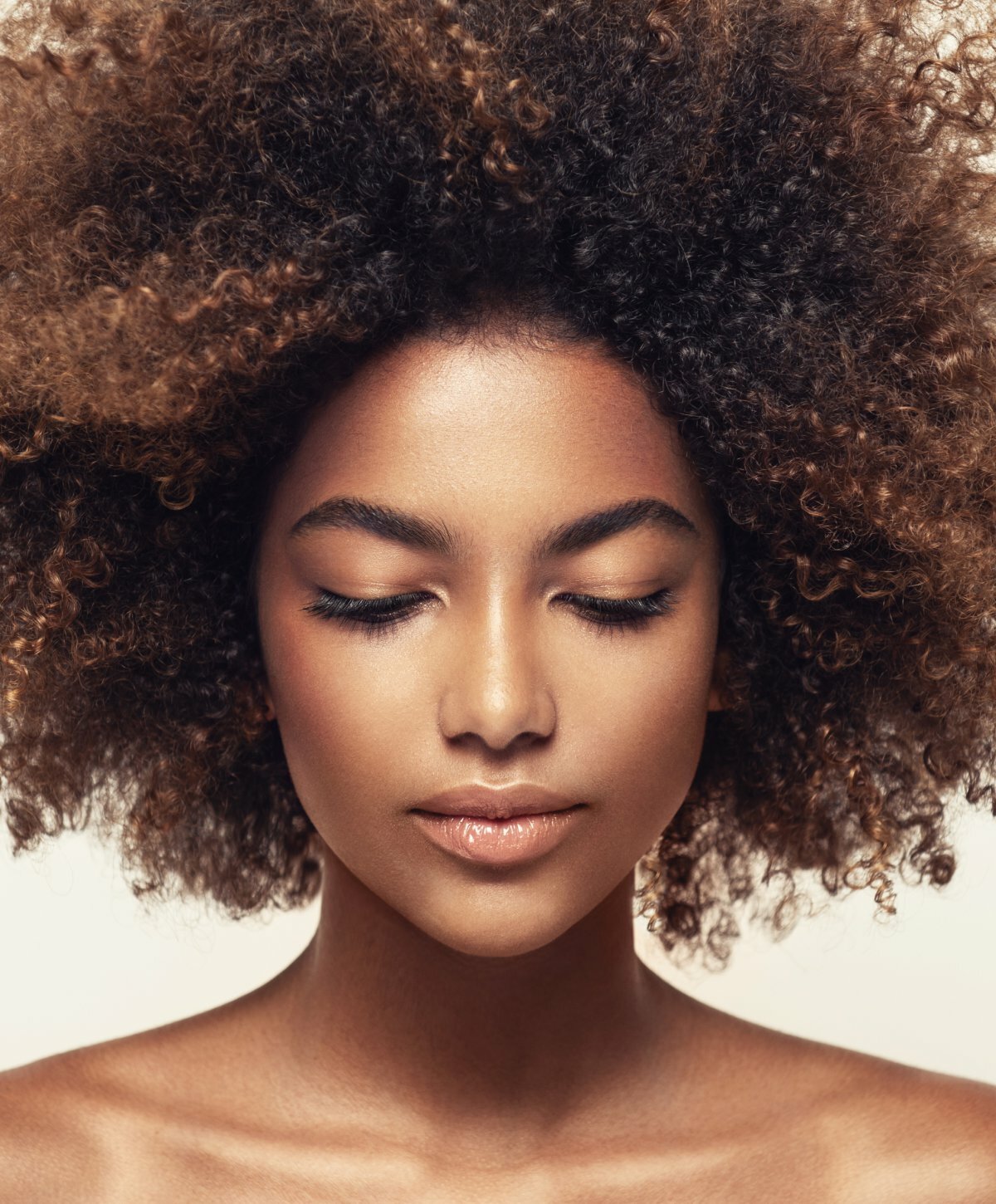 beautiful female Belotero patient model with afro